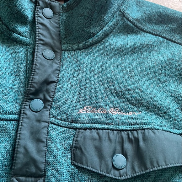 Eddie Bauer Radiator 2.0 Teal Pullover Fleece Sweater Men's Large - Picture 3 of 7